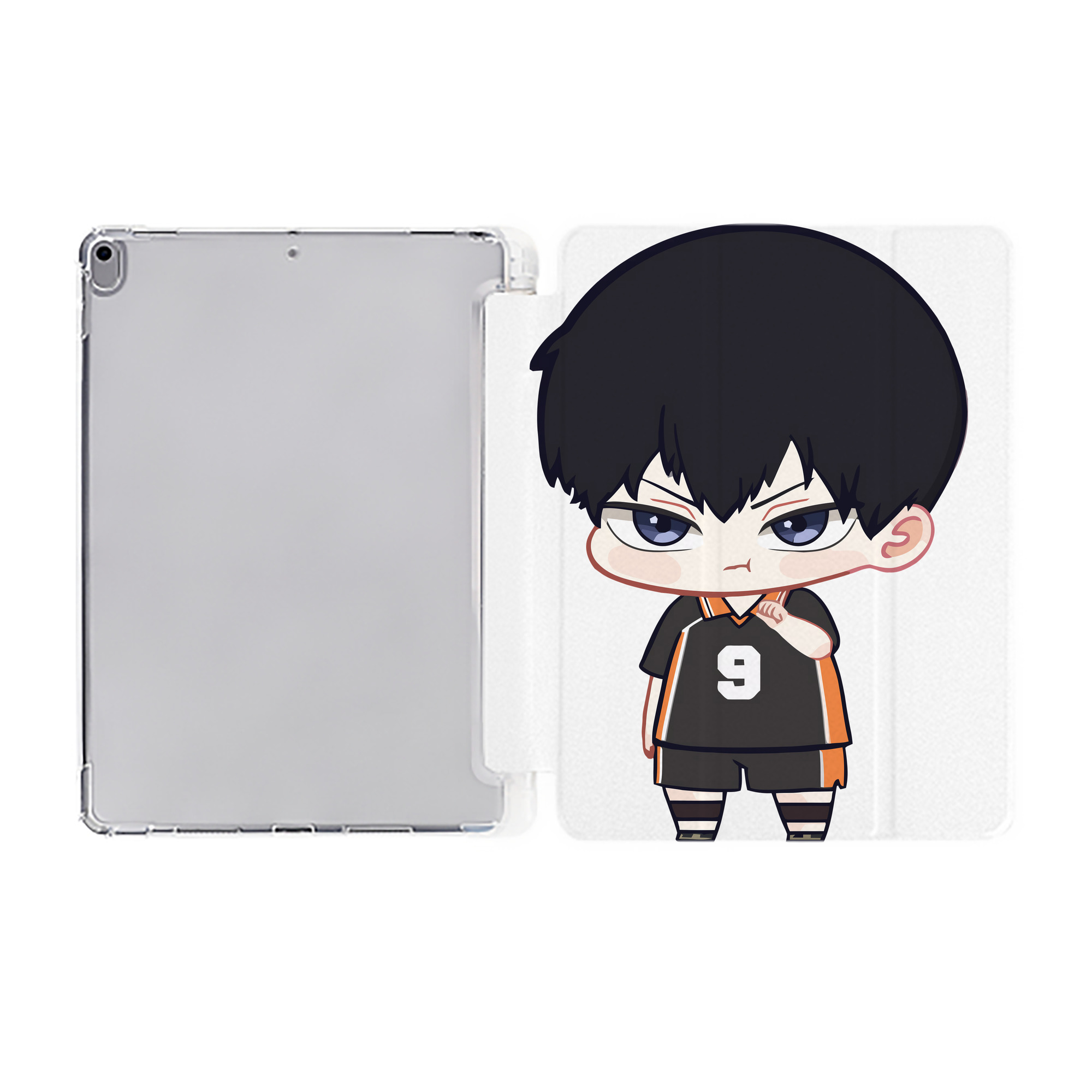（画像用） ハイキュー!! Haikyu!! IPad ケース ペン収納付き 三つ折りスタンド PUレザー×シリコン 対応機種9.5/10.5/10.9インチ